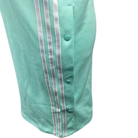 Adidas Mint Green Trefoil Logo T-shirt Tee Dress Size M Side Snap - Picture 9 of 15